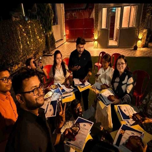 Guest enjoying a warm family-style stay at Rangoli Garden in Varanasi with comfortable accommodation and welcoming hospitality.